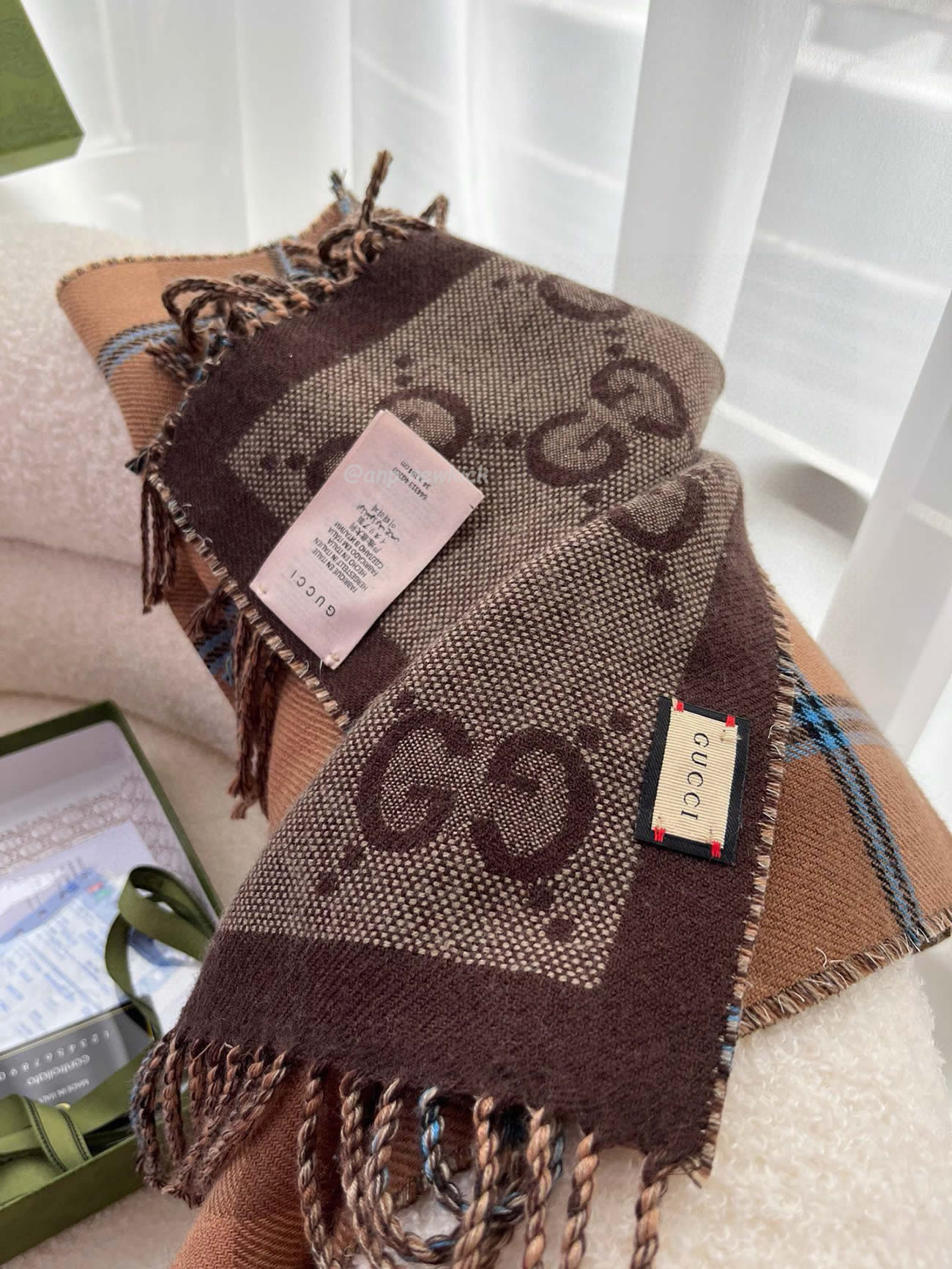 Gucci Gg Reversible Check Scarf 45x170cm (3) - newkick.cc